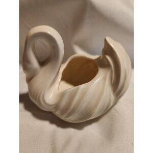 Vintage Collectible Swan Planter Trinket Holder Candy Dish Ceramic Porcelain